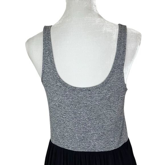 LOFT Gray and Black Sleeveless Maxi Dress Size Medium Petite - Picture 4 of 5